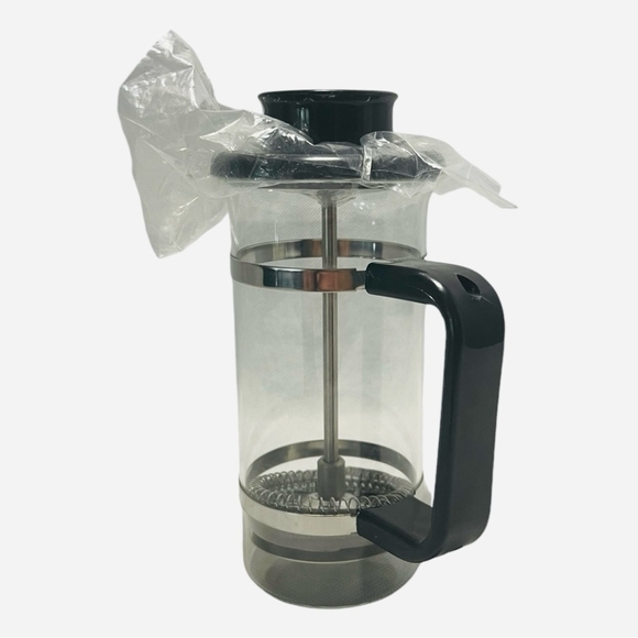 Vintage French Press Black Stainless Steel Coffee Pot Mini Coffee & Tea Maker - Picture 3 of 3